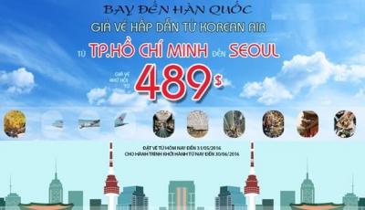 Korean Air khuyến mãi chặng Hồ Chí Minh – Seoul giá chỉ 489 USD